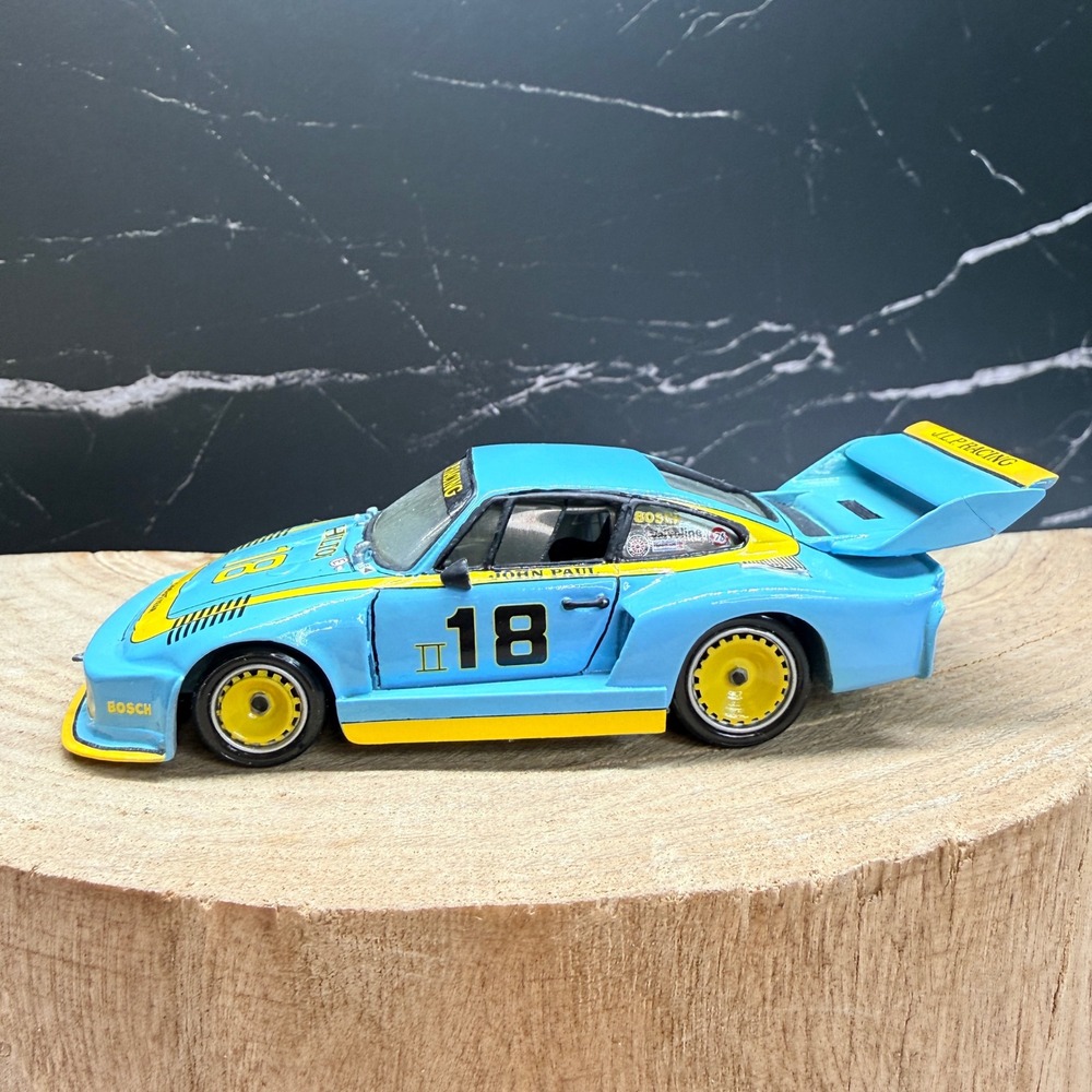 Record Porsche 935 Turbo 1/43 Scale JLP Racing John Paul Blue Yellow Resin